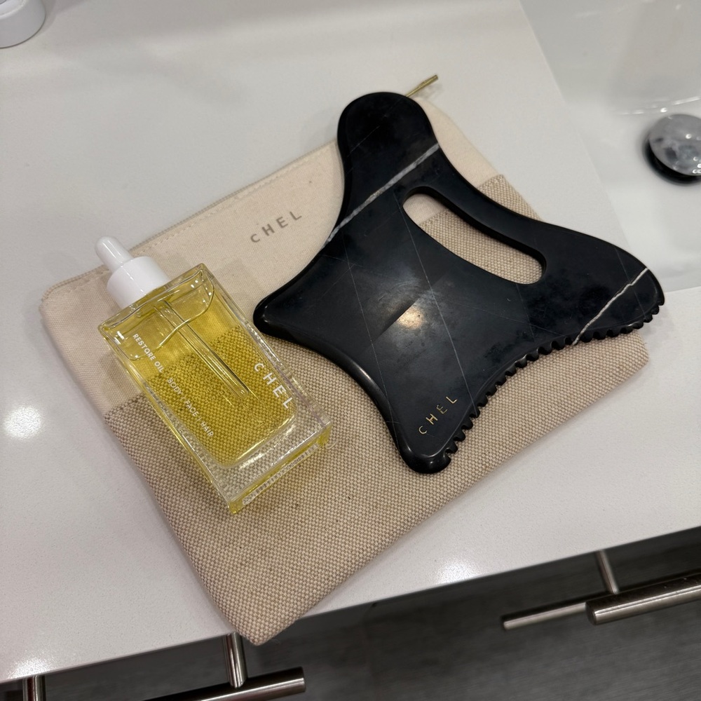 CHEL Skincare Body Bundle, Body Gua Sha Plus Oil